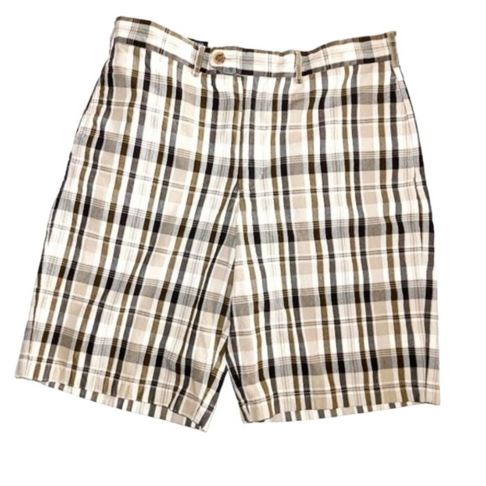 Lands' End Traditional Fit Plaid Shorts